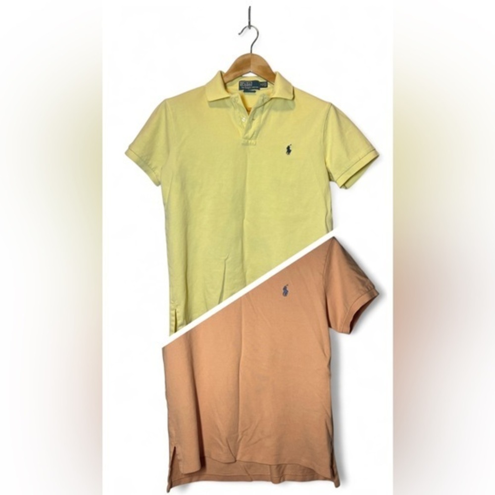 Polo Ralph Lauren Set 2 Embroidered Pony Custom Fit Preppy Academia Uniform Polo